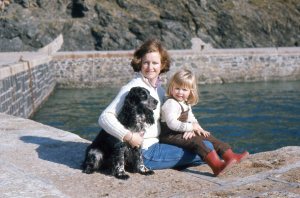 My and my mummy. About 1977 on holiday in Cornwall