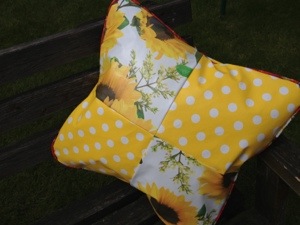 Sunflower oil cloth cushion