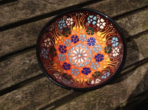Hand decorated bowls, Kalkan, Turkey
