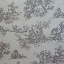 Grey toile matt oilcloth