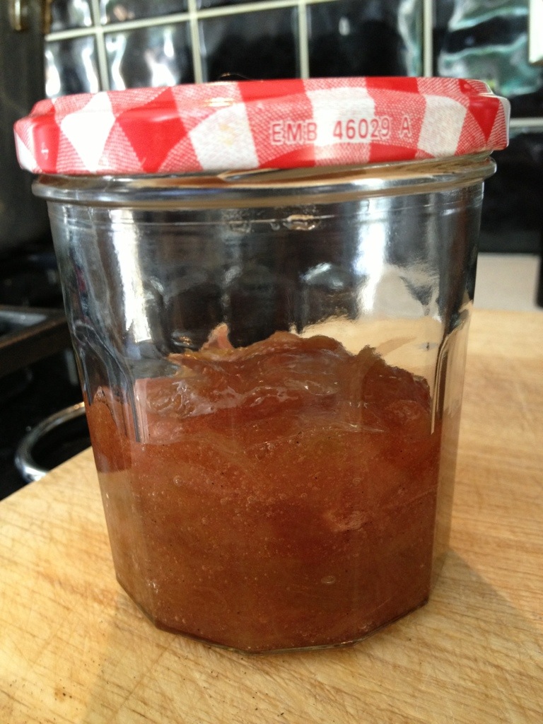 Not quite a full jar; perfect for tomorrow's breakfast