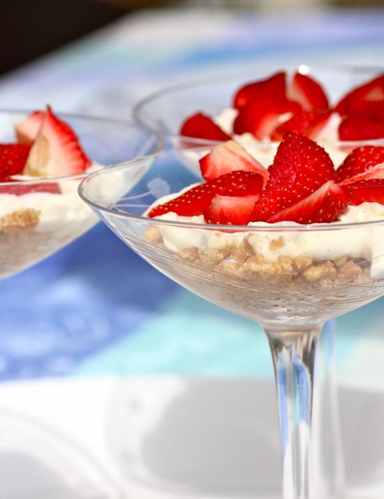 Strawberry cheesecake cocktails
