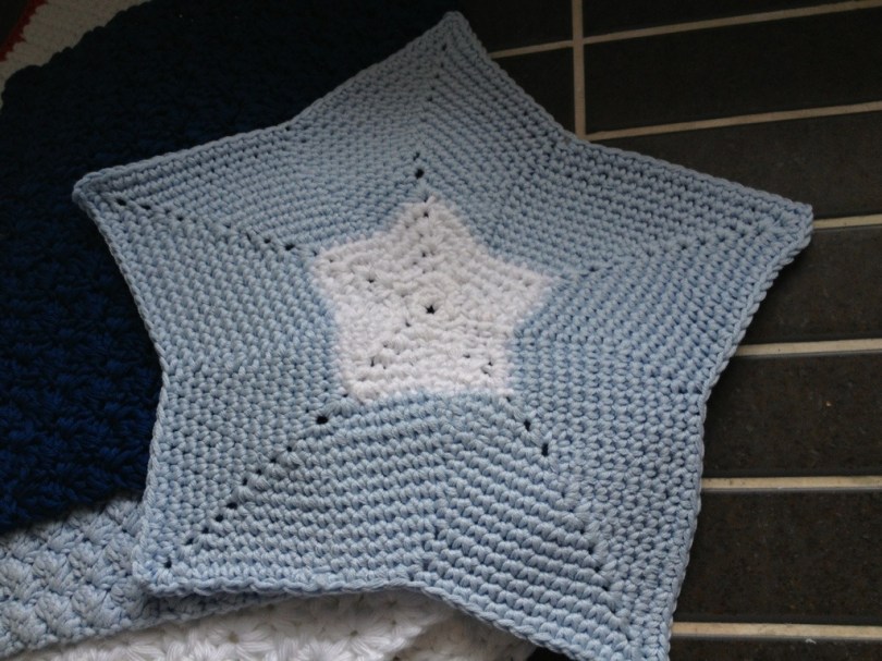 Star crochet face cloth