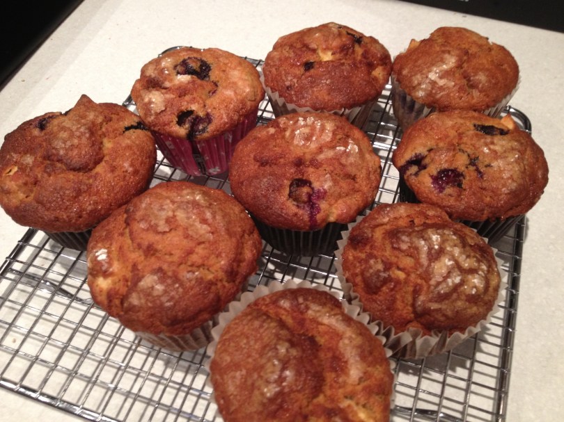 Blackberry and Apple Muffins