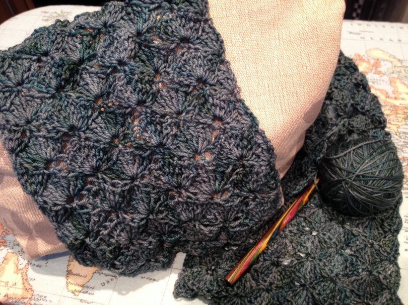 Crochet lace scarf
