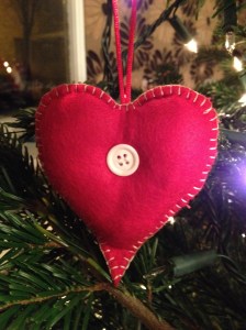 Simple felt heart