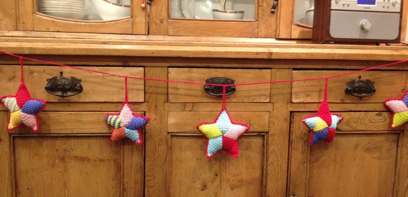 Crochet star garland