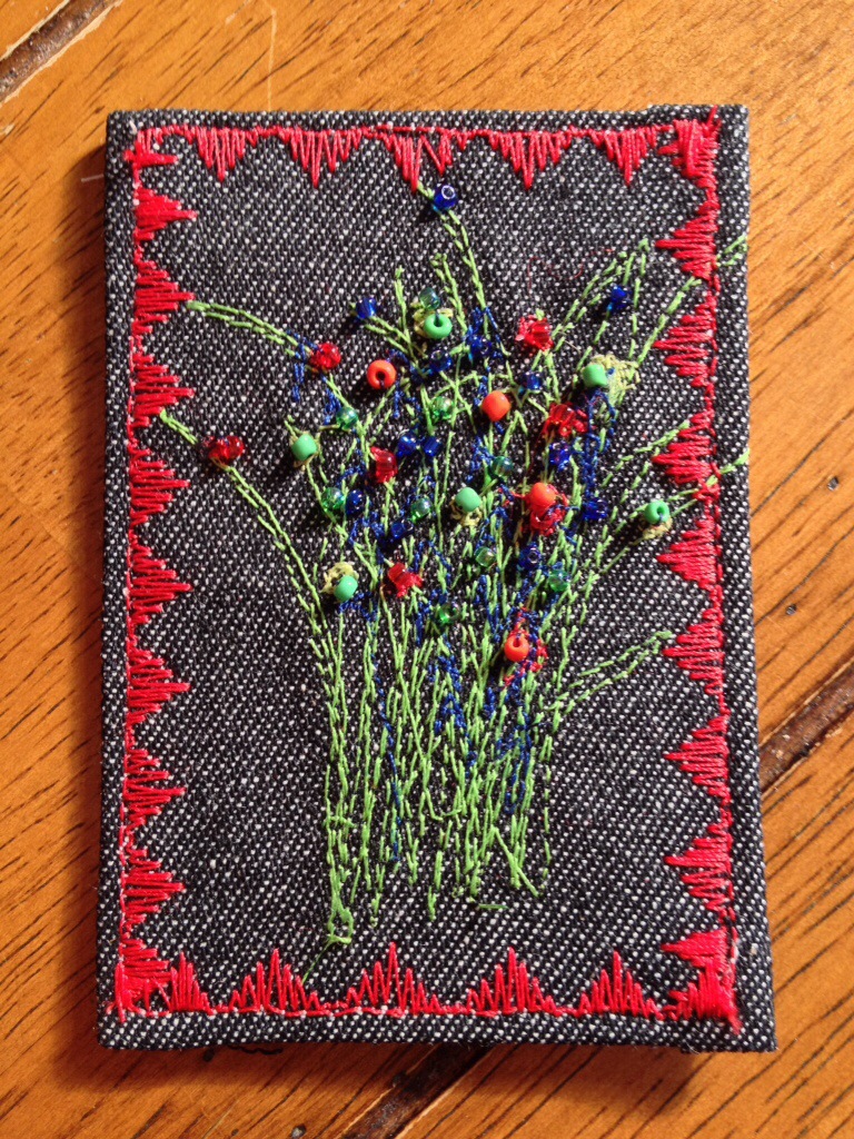 Fabric ATC artist trading card