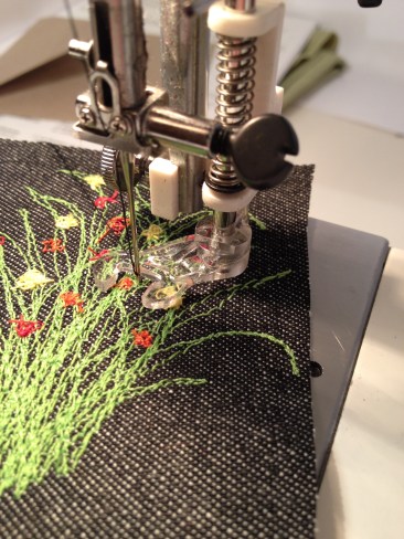 The machine embroidery foot.