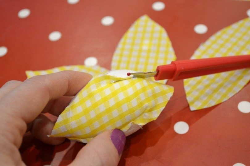 Polystyrene fabric Easter eggs