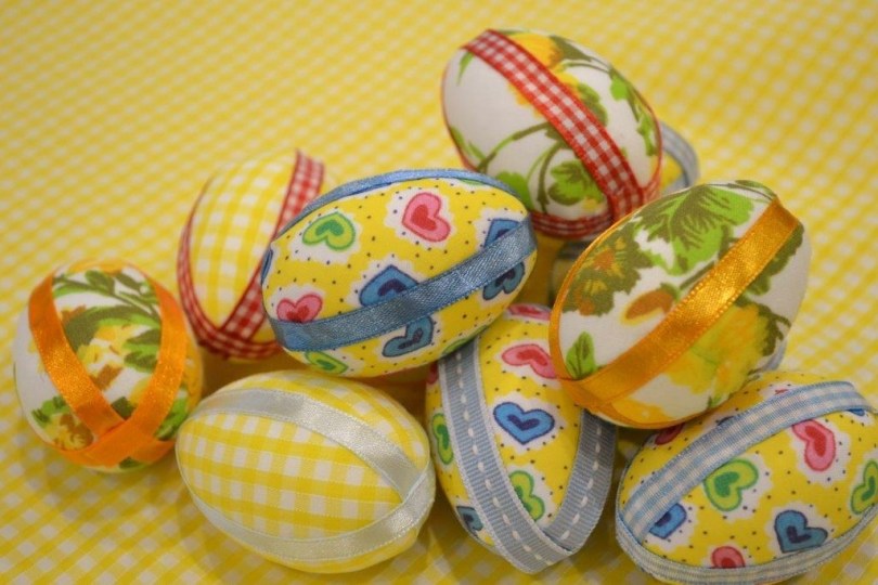 Polystyrene fabric Easter eggs