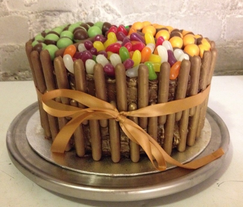 Indulgent birthday cake, courtesy of the bakery.