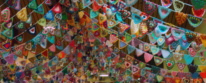 The fabulous Yarndale bunting display