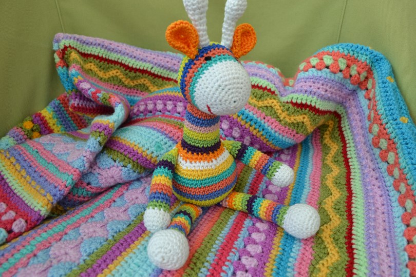 Stripy crochet giraffe