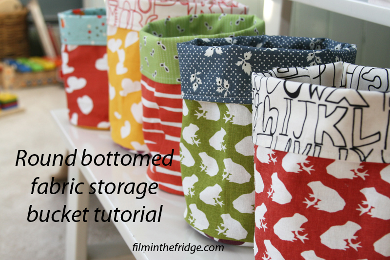 Fabric bucket tutorial from filminthefridge