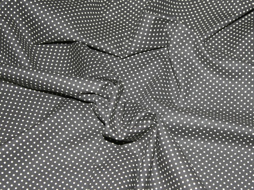 Dark grey cotton canvas dress fabric