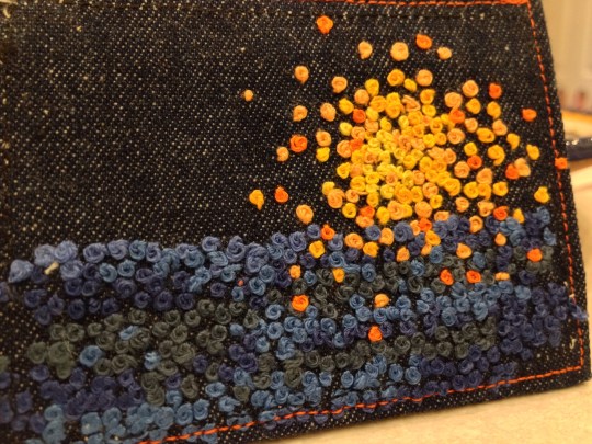 French knot embroidery