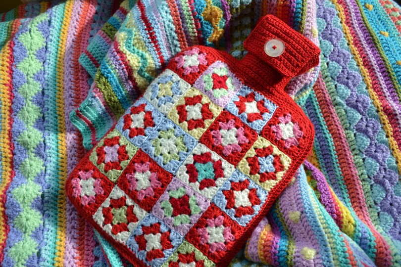 Crochet hot water bottle