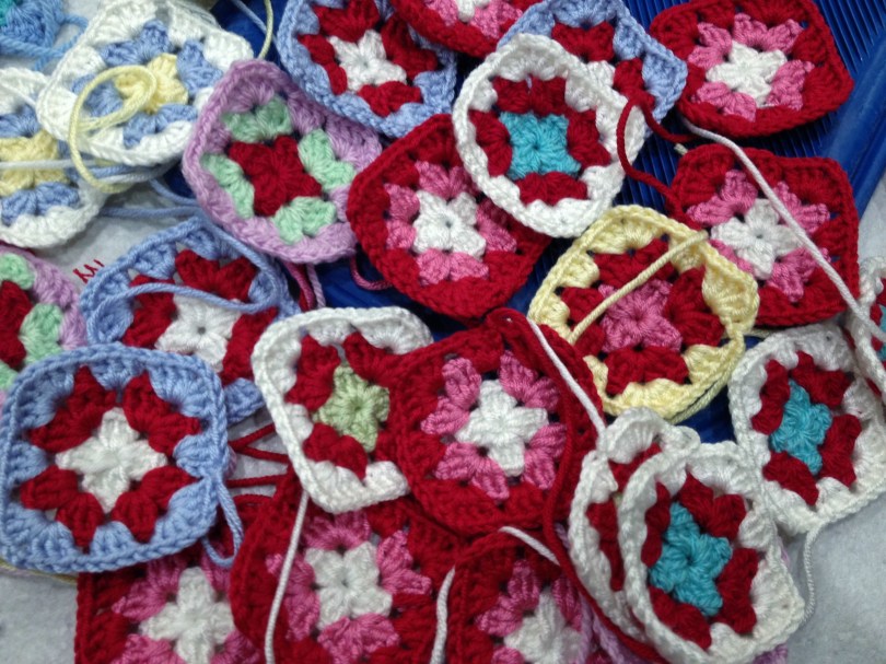 Crochet granny squares