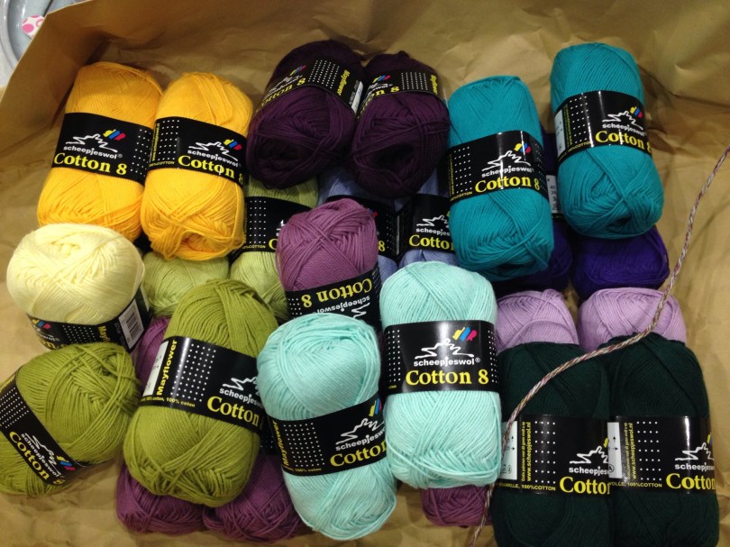 Scheepies cotton yarn for the CAL