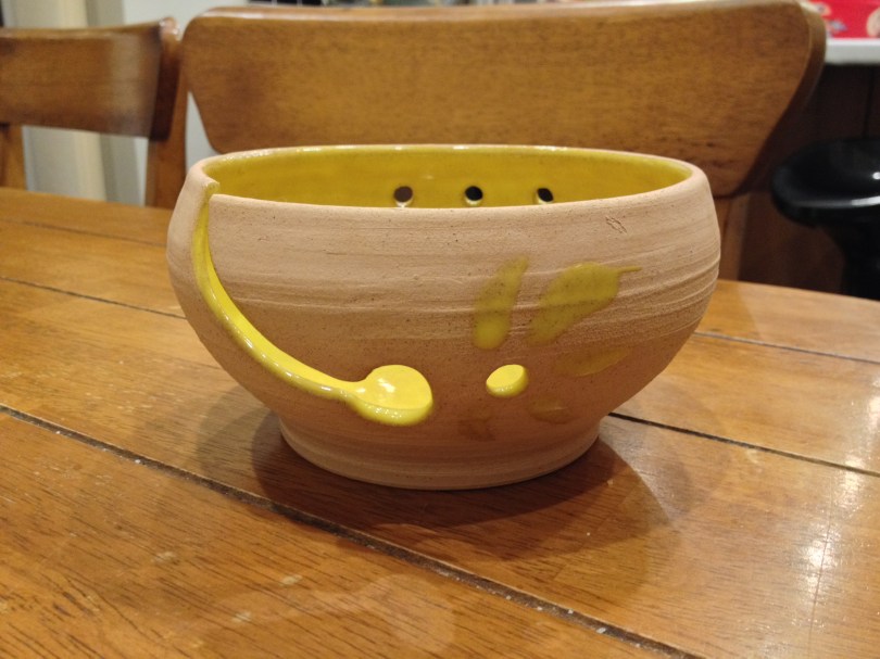 Hand thrown yarn bowl