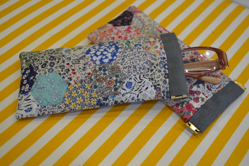 Liberty Hexie glasses case.