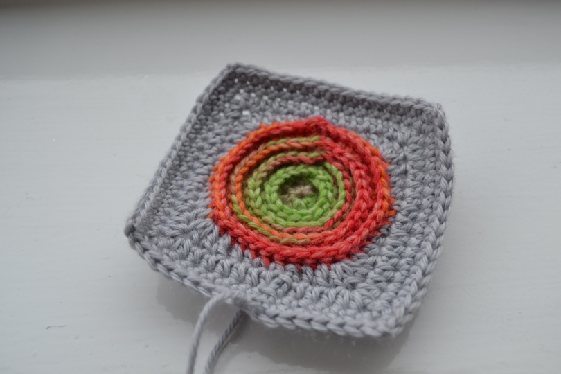 Crochet Circle square blanket
