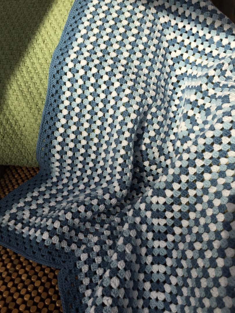 Crochet granny square blanket