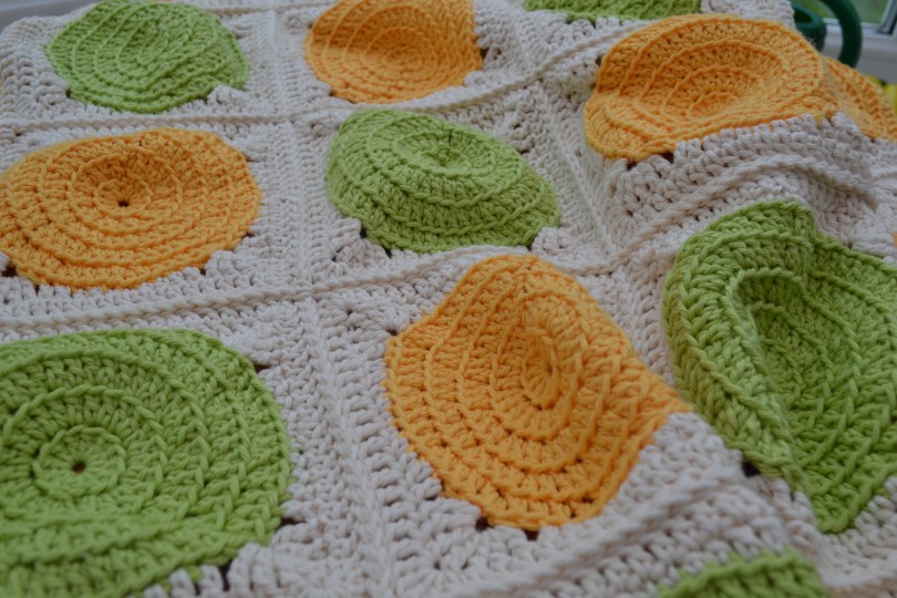 Cotton crochet blanket