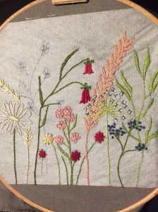 Flower meadow embroidery