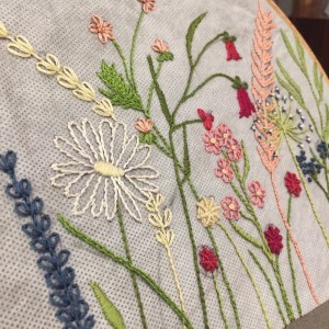 Flower meadow embroidery