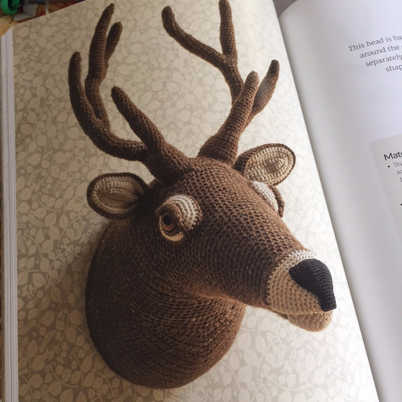 Crochet animal trophies by Vanessa Mooncie